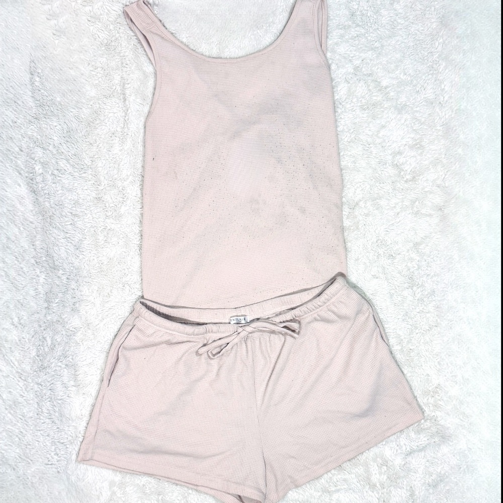 Light Pink Tank Top and Shorts Set